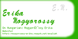 erika mogyorossy business card